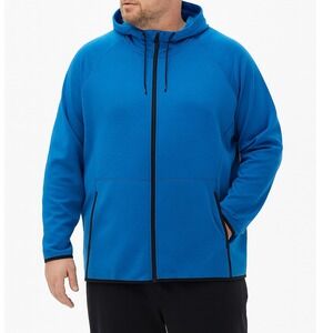 CORE 10 Blue Full Zip Hooded Athletic Jacket 3X  Activewear, Casual full zip